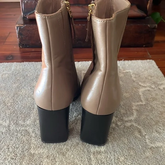 New. Reiss Casey Leather Square Toe Heel Boot size 7 US - Picture 5 of 9